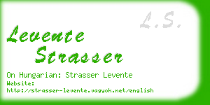 levente strasser business card